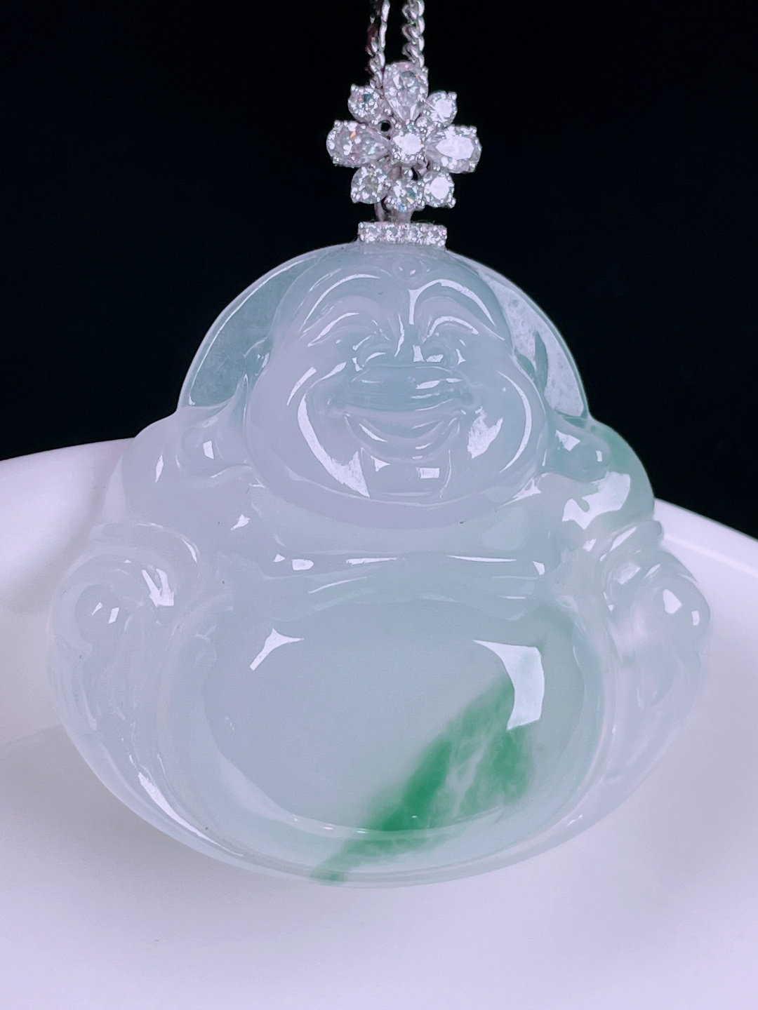 ️飘花佛公，老种起光，细底通透，尺寸：38裸石29.2/31.2/6.5mm0627