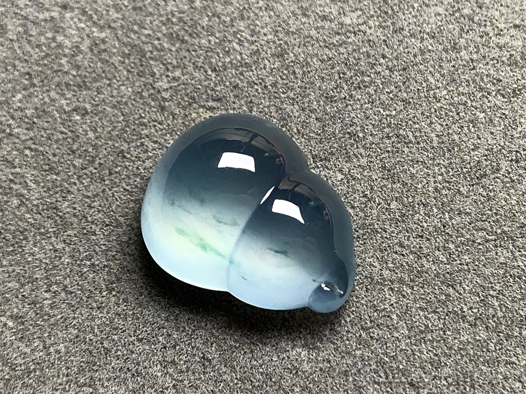 ️ 玻璃种飘花胖葫芦 飘花色泽漂亮，品质，鼓鼓的厚实尺寸19*15*7.7