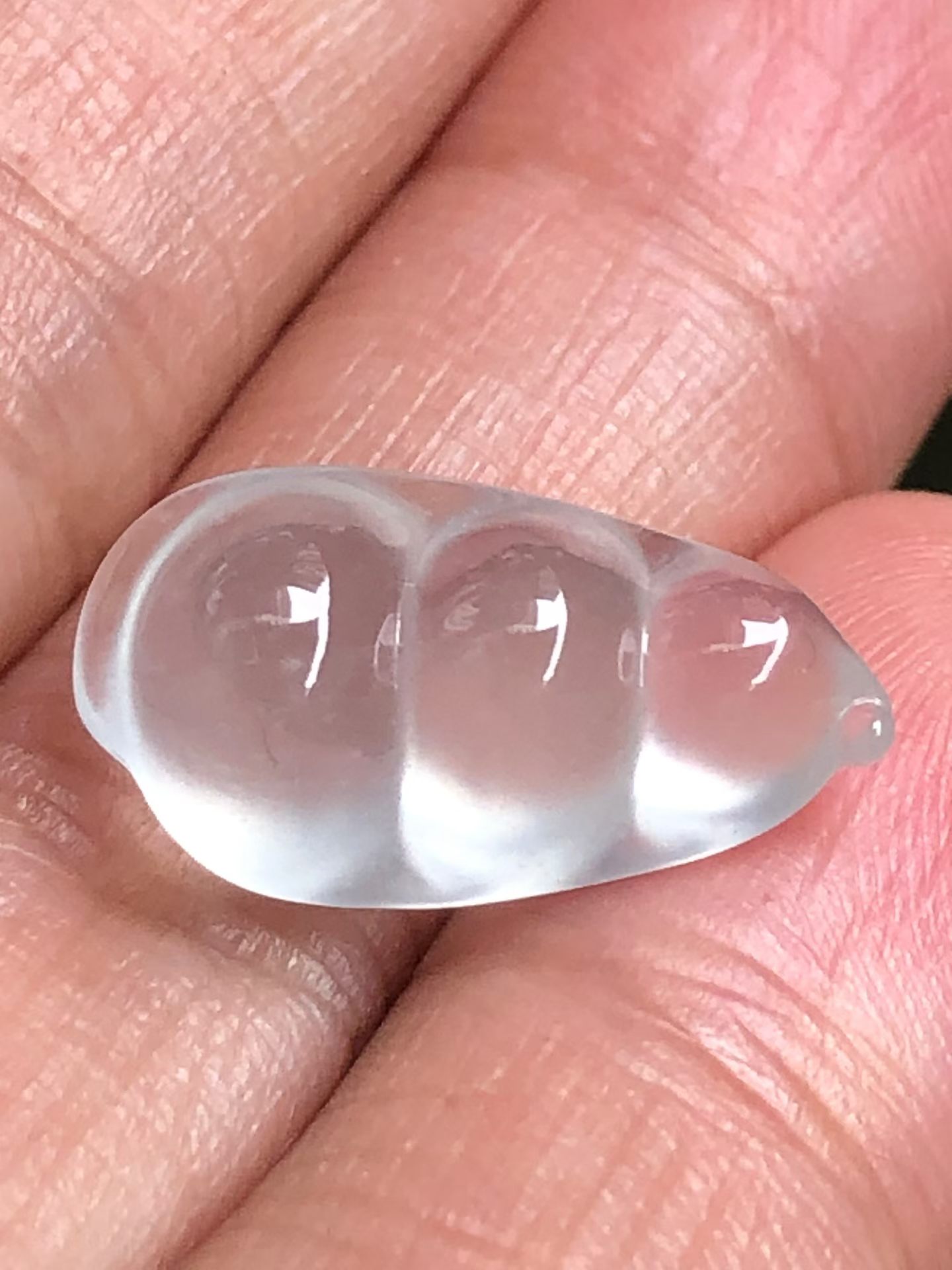 ️ 福豆，冰透纯净，饱满厚装。尺寸 16.5×9×7.3