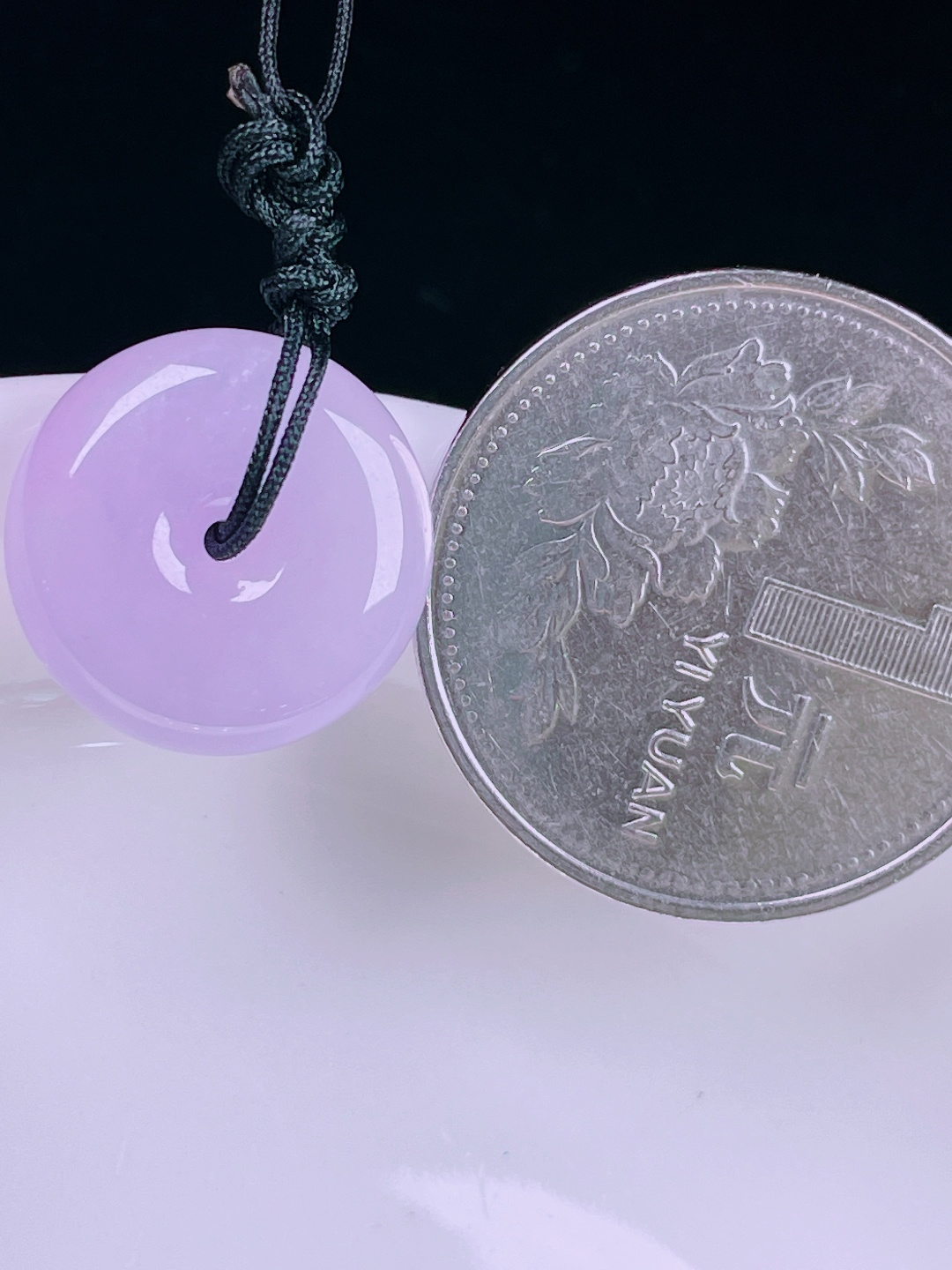 ️冰紫平安扣，老种起光，细底通透，尺寸：15.7/5.3mm0627