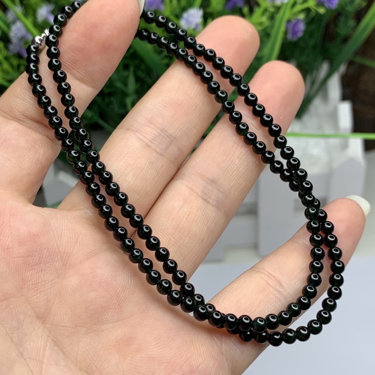 墨翠138颗珠子项链
