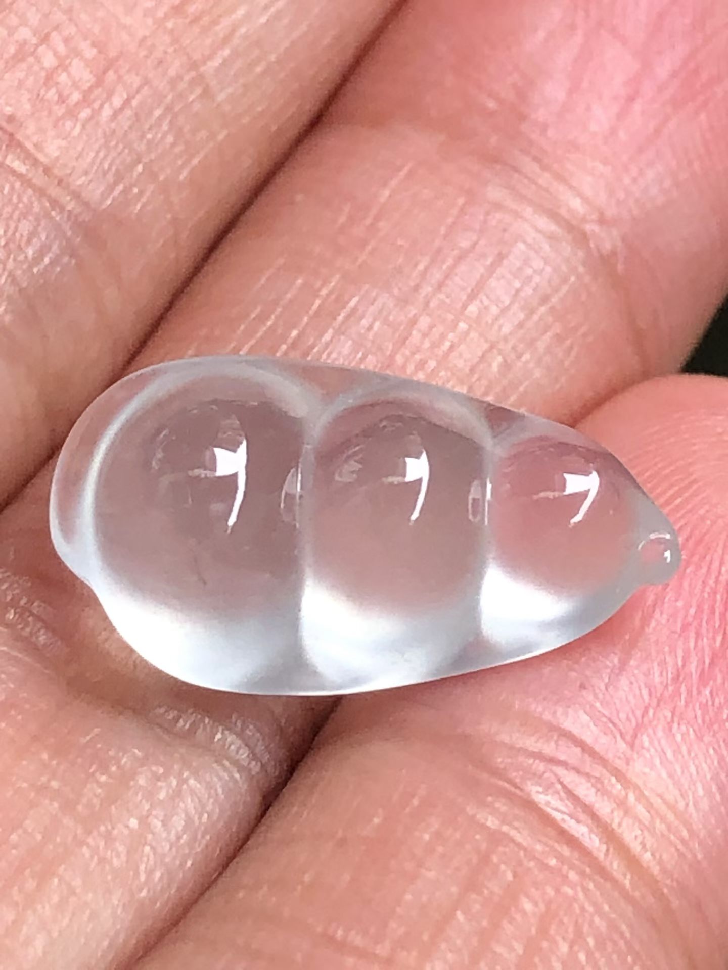 ️ 福豆，冰透纯净，饱满厚装。尺寸 16.5×9×7.3