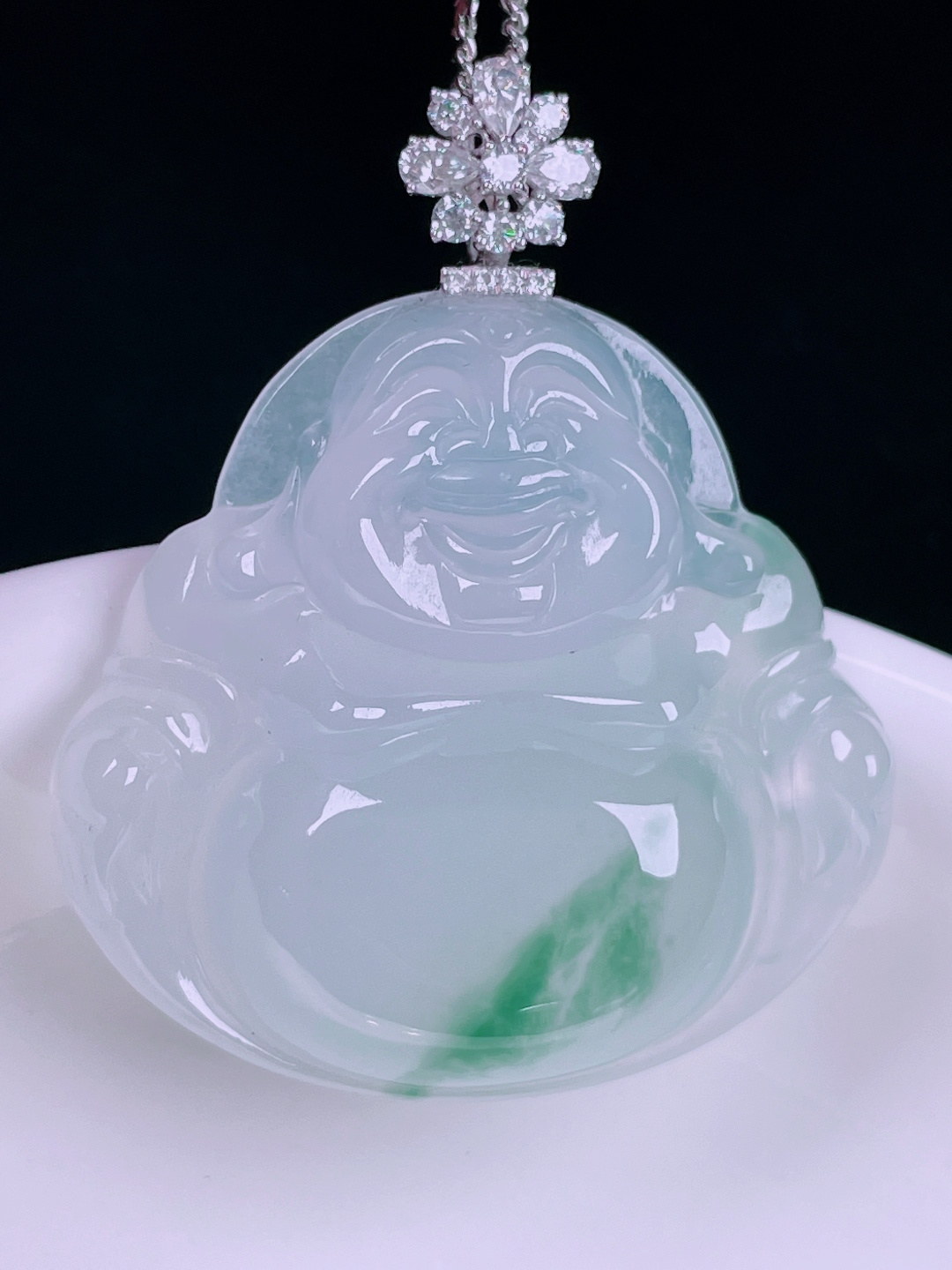 ️飘花佛公，老种起光，细底通透，尺寸：38裸石29.2/31.2/6.5mm0627