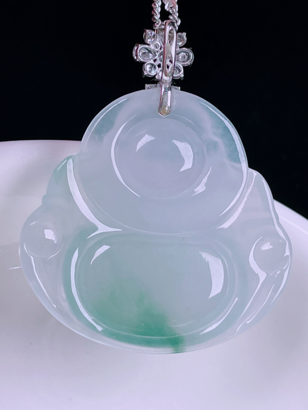 ️飘花佛公，老种起光，细底通透，尺寸：38裸石29.2/31.2/6.5mm0627