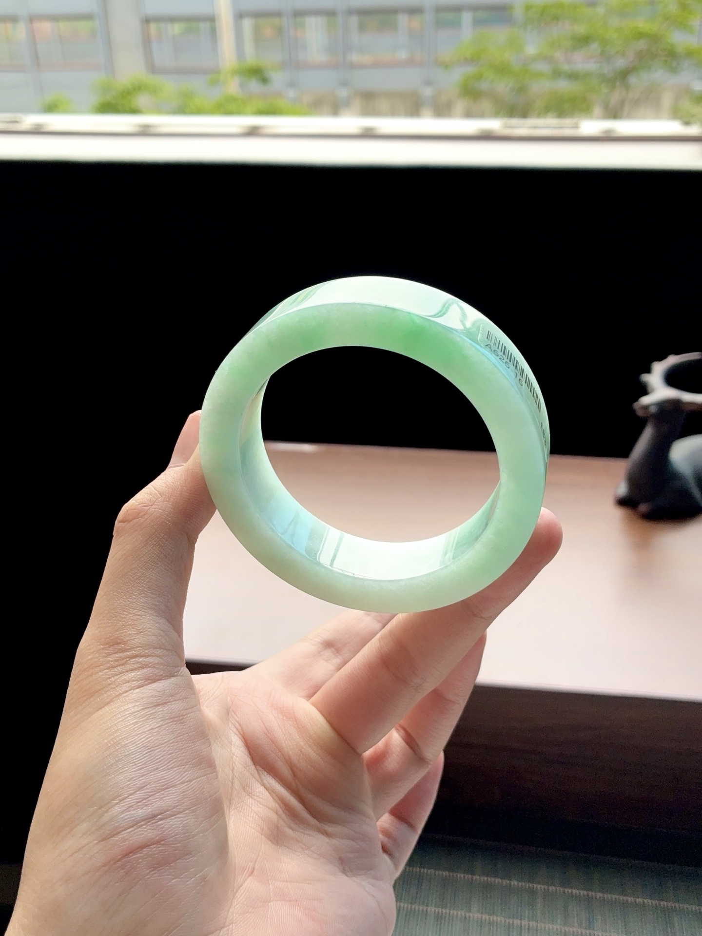 白底青宽版镯胚 A626-16 ⭕️72.8-55-16-9 可做55～56正圈