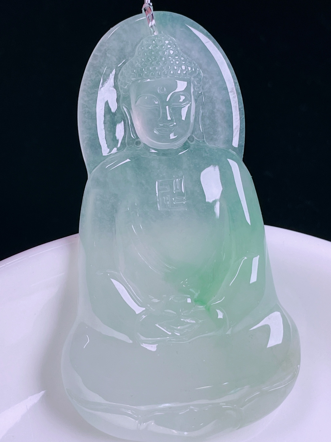 ️冰绿观音，老种起光，细底通透，尺寸：58/33.2/5.8mm0627