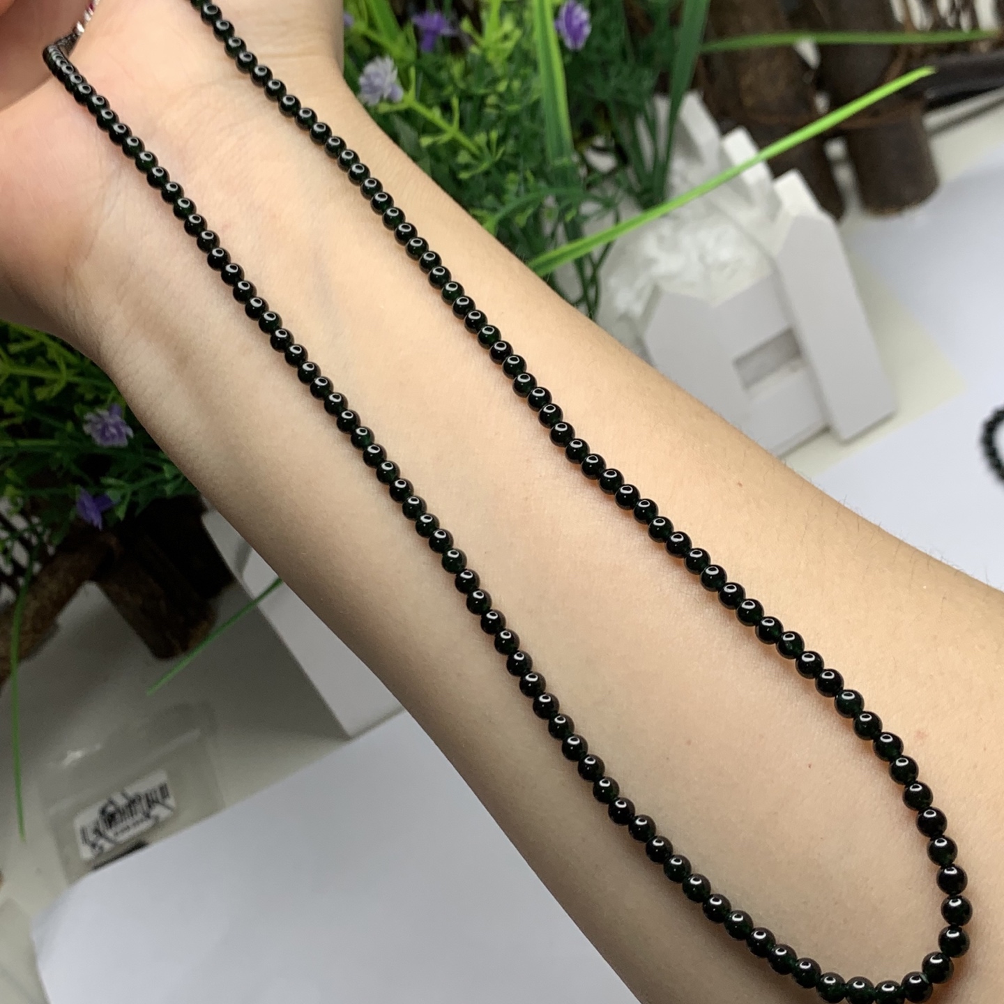 墨翠138颗珠子项链