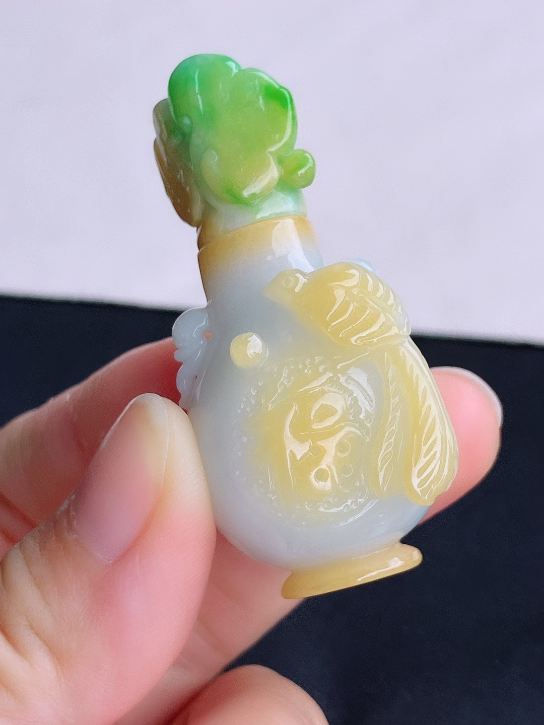 三彩鼻烟壶，特色，尺寸55.5/26/22.5/自然光实拍