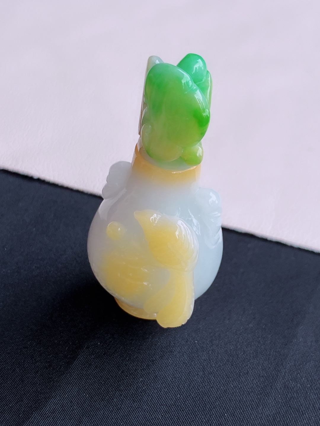 三彩鼻烟壶，特色，尺寸55.5/26/22.5/自然光实拍
