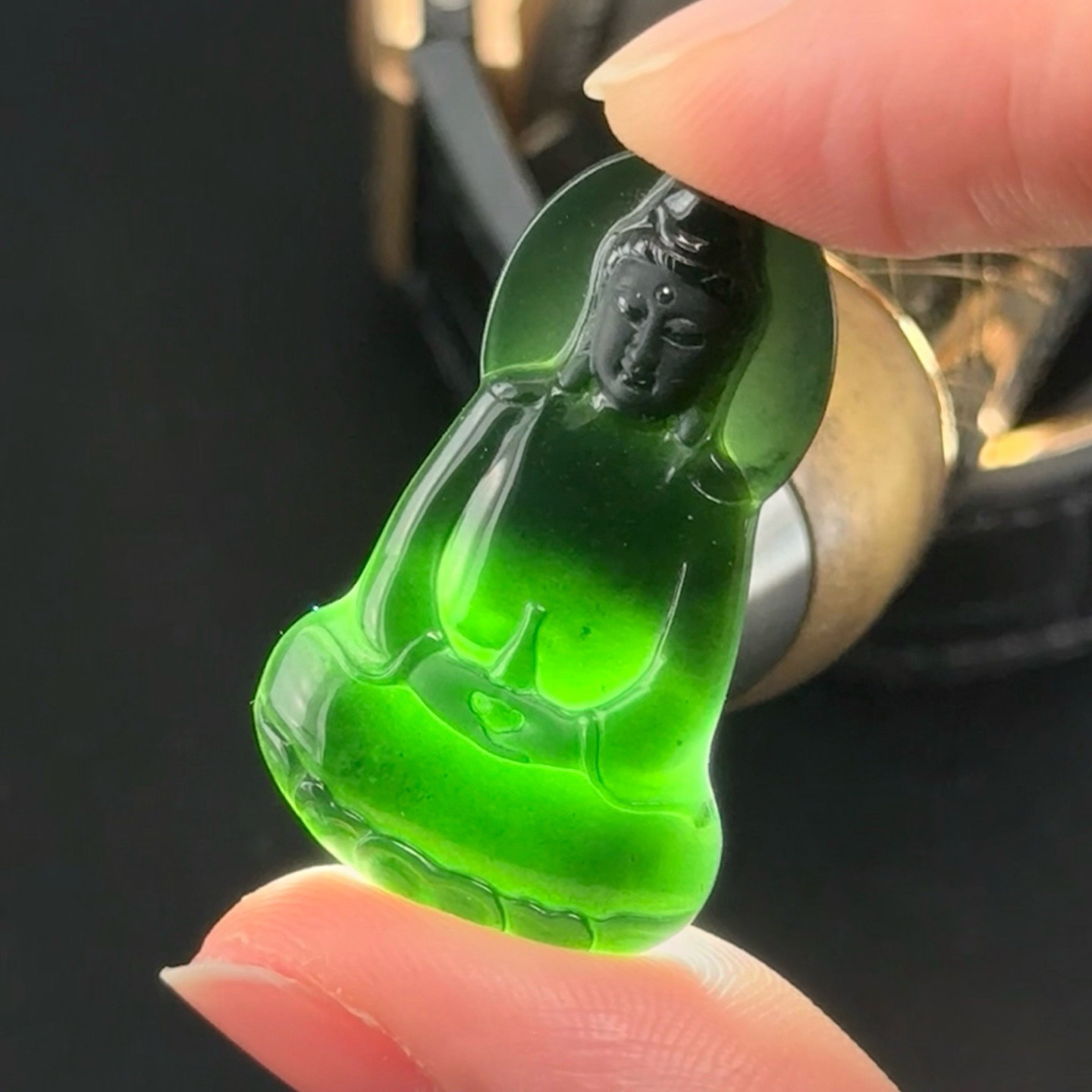 精品墨翠观音  尺寸34.8