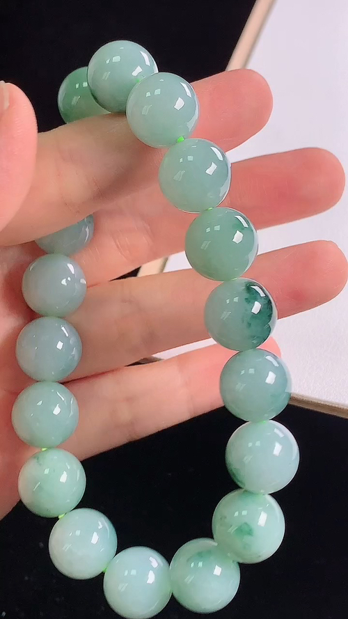 冰飘花手链，尺寸:12.6-12.6mm 25