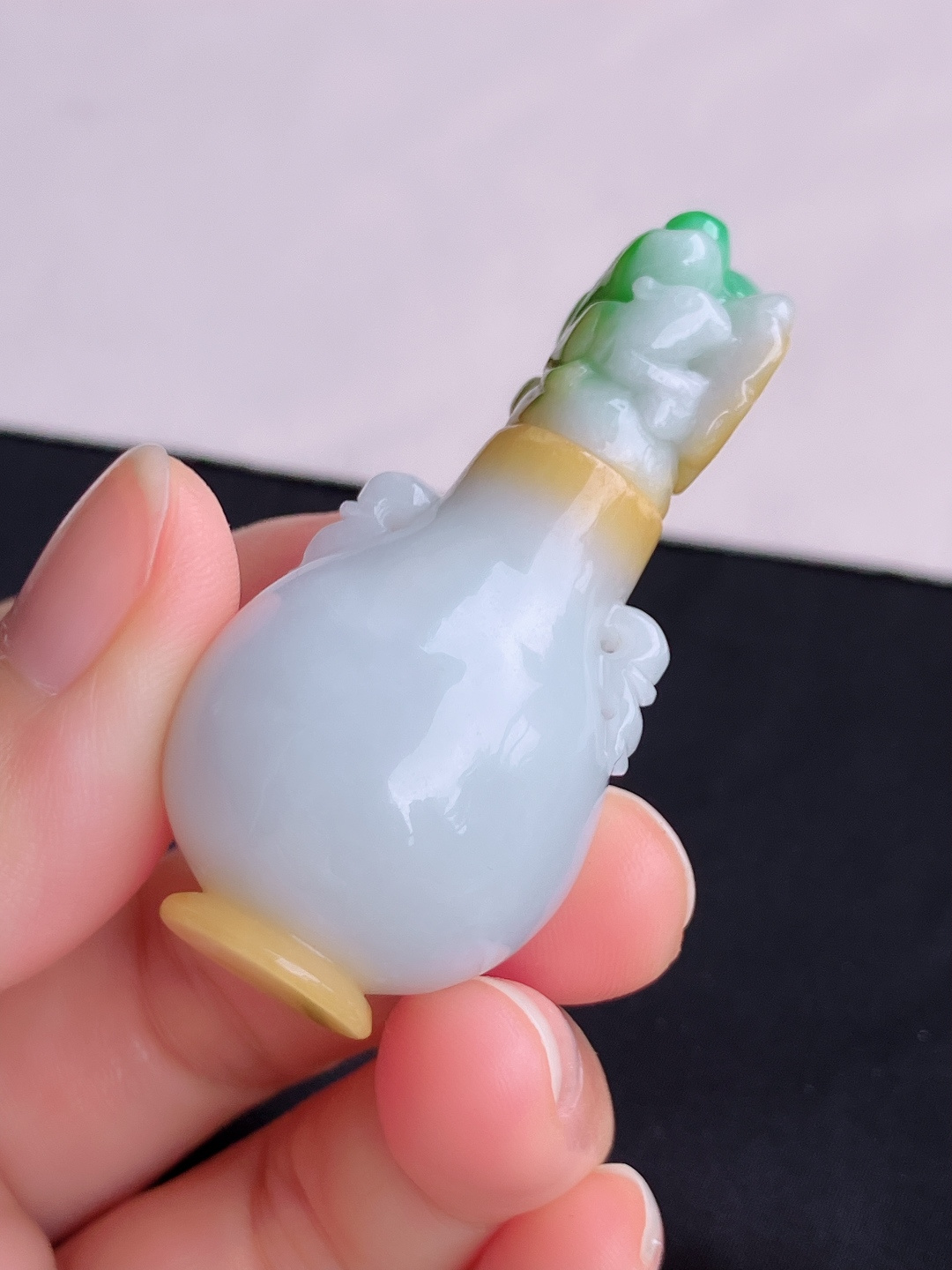 三彩鼻烟壶，特色，尺寸55.5/26/22.5/自然光实拍