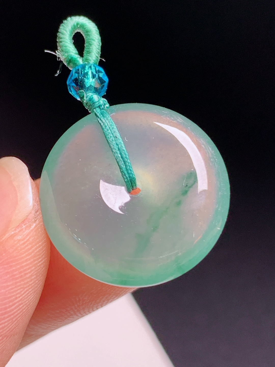 晴水飘花平安扣，湖水润光飘花飘逸，清爽百搭 490625