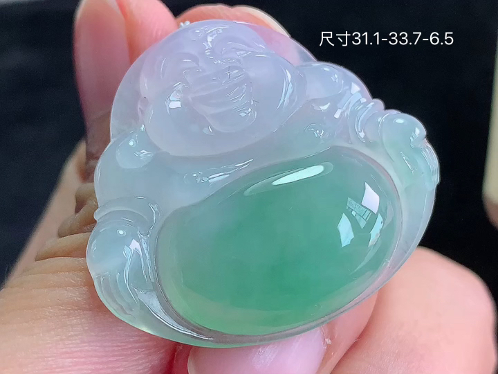 ️ 冰飘绿佛公 老坑冰透 种老水足 水润光泽 性比高 无裂, 尺寸看图