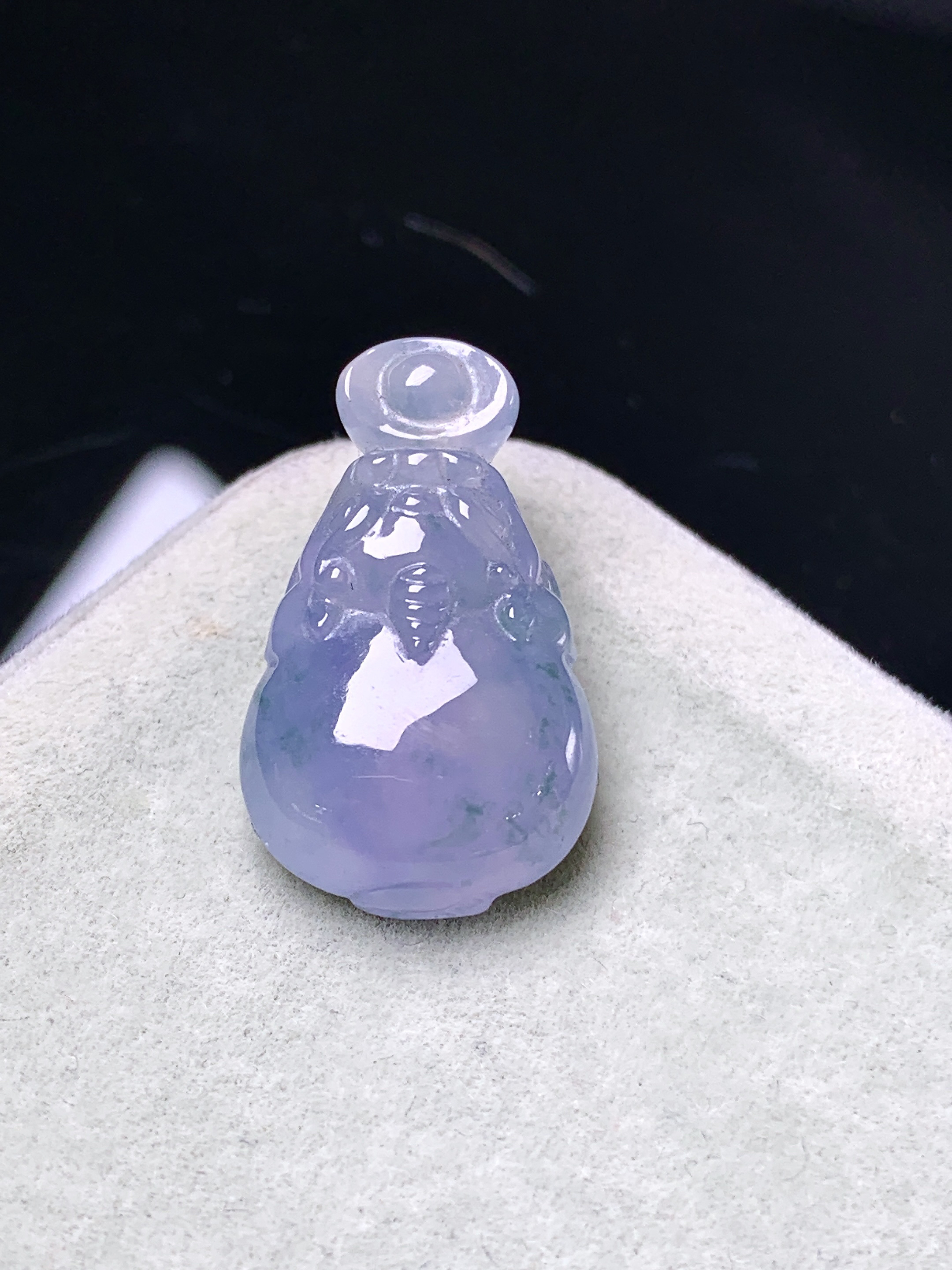 镶嵌款 紫罗兰貔貅吊坠 玉质细腻 色泽艳丽清新 整体尺寸21.2*12.8*5.2 2x