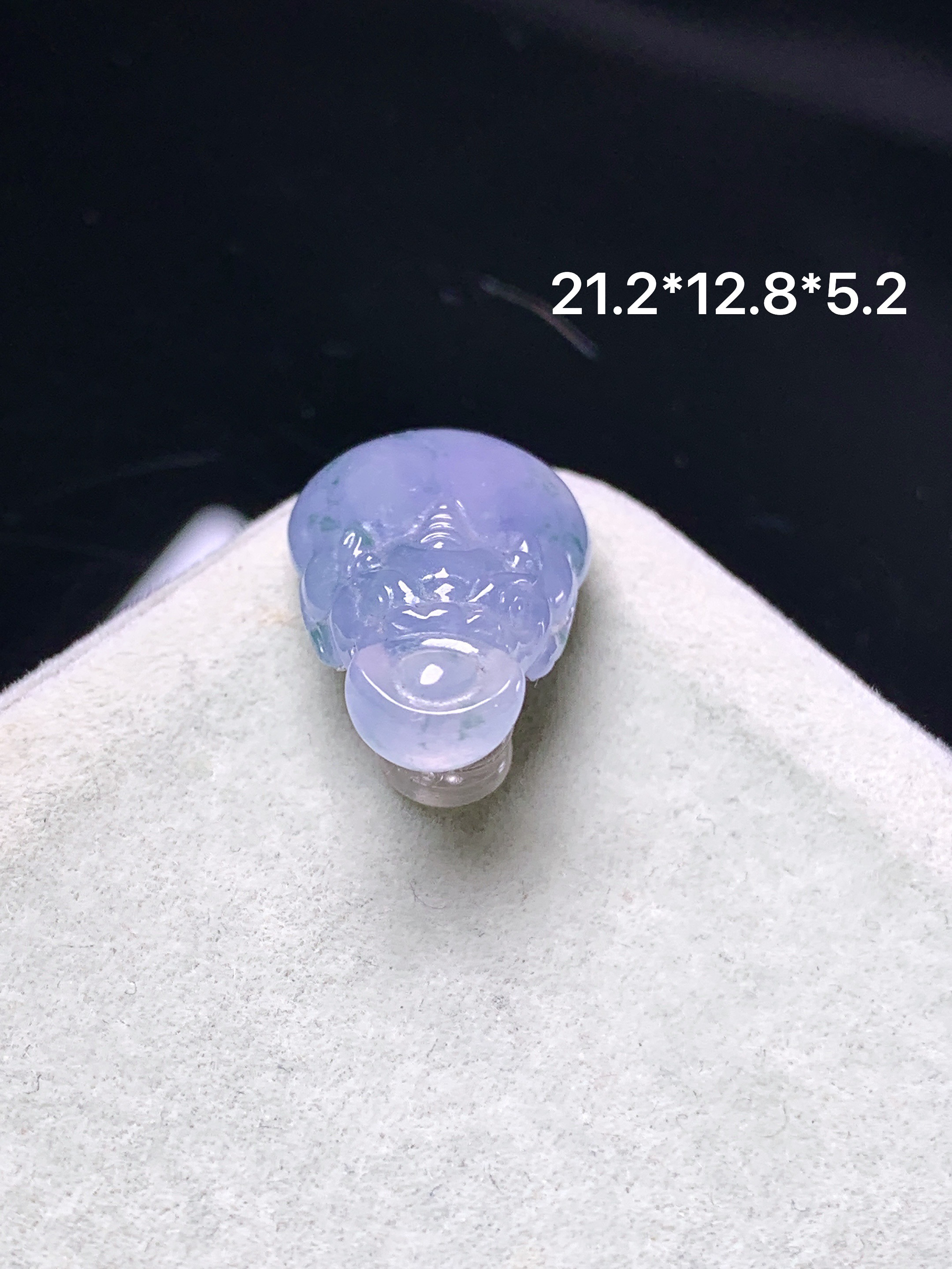 镶嵌款 紫罗兰貔貅吊坠 玉质细腻 色泽艳丽清新 整体尺寸21.2*12.8*5.2 2x