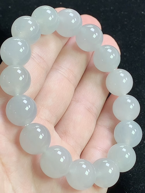 冰种玉珠手串，尺寸11.8mm，L28jxg