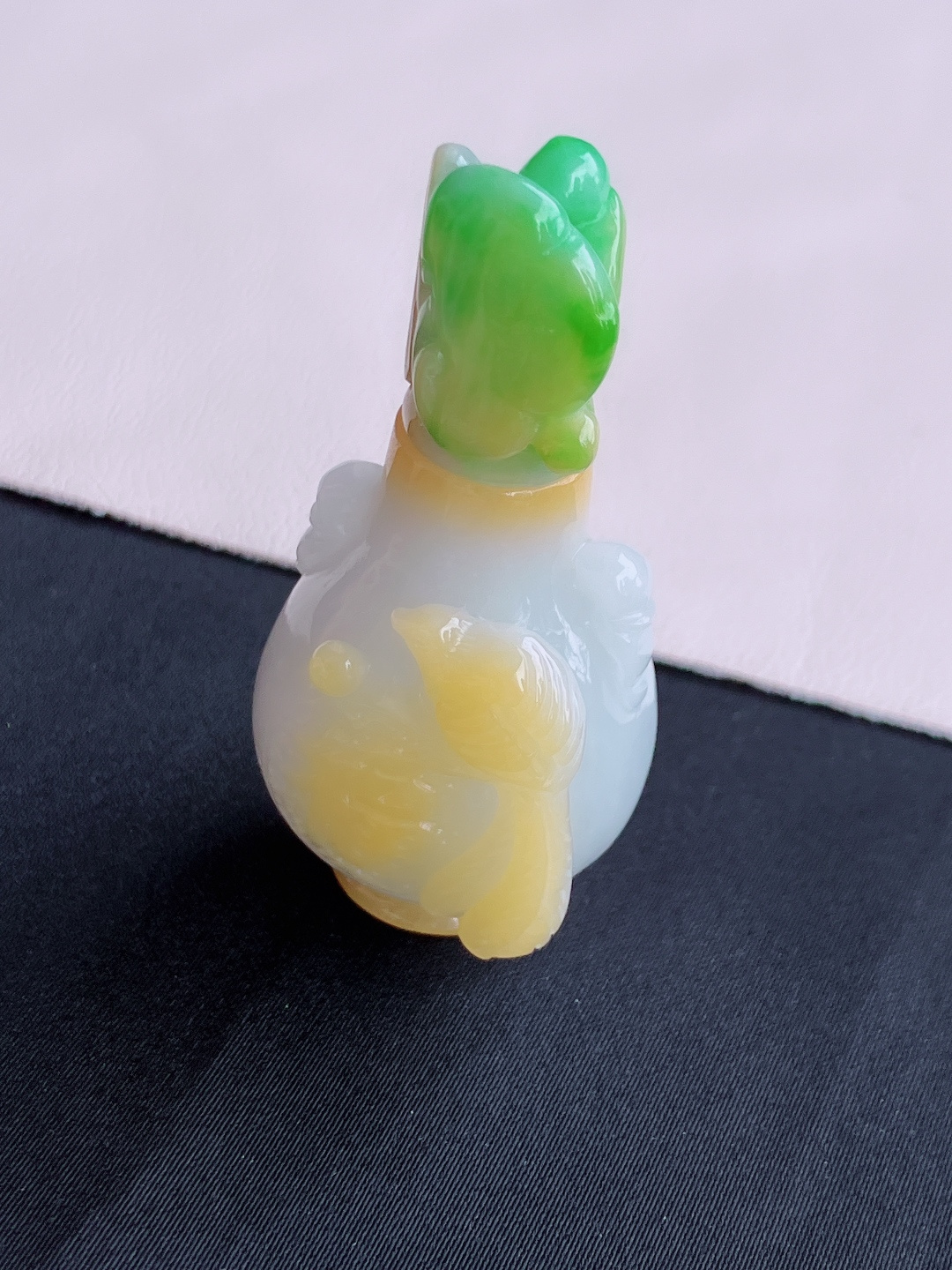 三彩鼻烟壶，特色，尺寸55.5/26/22.5/自然光实拍