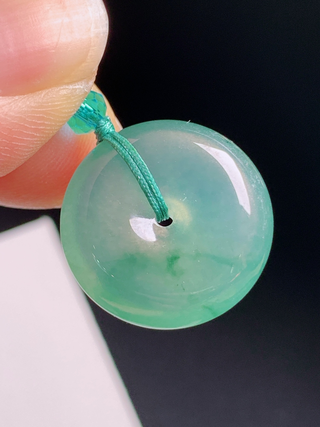晴水飘花平安扣，湖水润光飘花飘逸，清爽百搭 490625