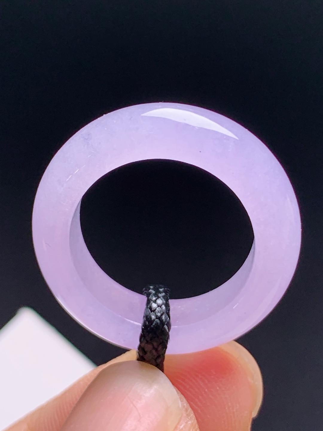 冰粉紫指环戒圈，冰透粉紫胶感充盈，温柔雅致，裸石24.8-6.1-4，圈口14 010626