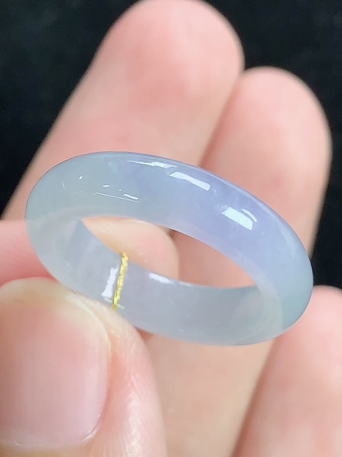 冰飘紫戒指，无裂，尺寸16.3*4.7*3.1mm，12号手寸，L29lsk
