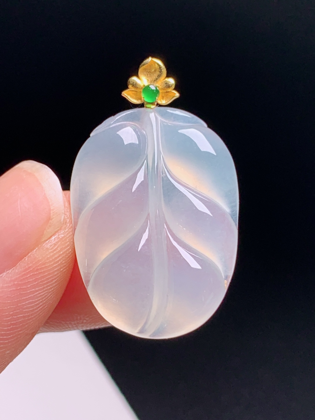 ️ 树叶吊坠，柔光纯净线条流畅，金枝玉叶 530626
