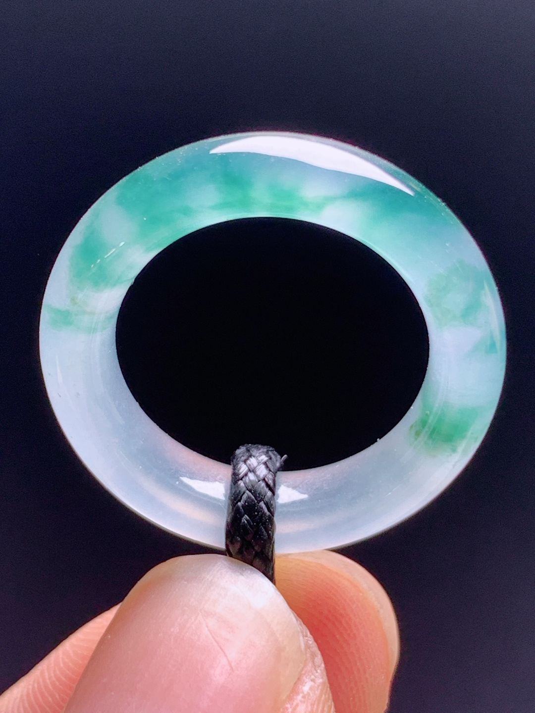 ️ 冰种飘花指环戒圈，翠色灵动冰润起光，清雅耐看 裸石23.6-5.5-4.0 圈口12 0106