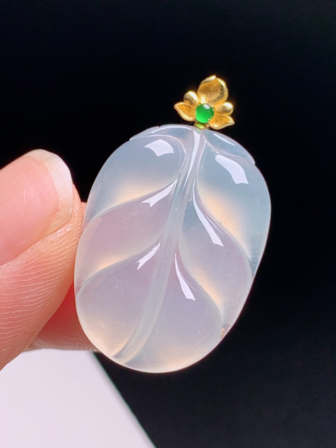 ️ 树叶吊坠，柔光纯净线条流畅，金枝玉叶 530626