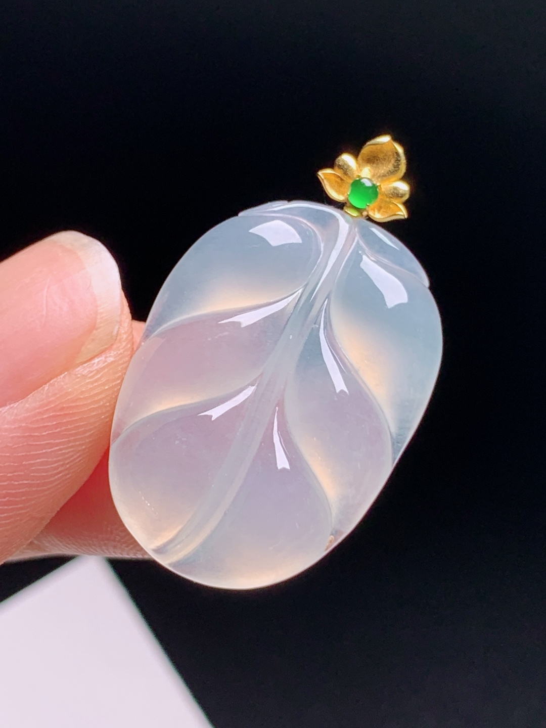 ️ 树叶吊坠，柔光纯净线条流畅，金枝玉叶 530626