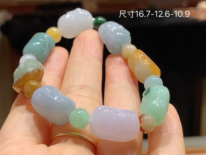 多彩手串  尺寸，16.7-12.6-10.9
