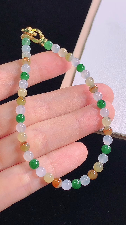 ️多彩手链，尺寸:4.5-4.5mm 26