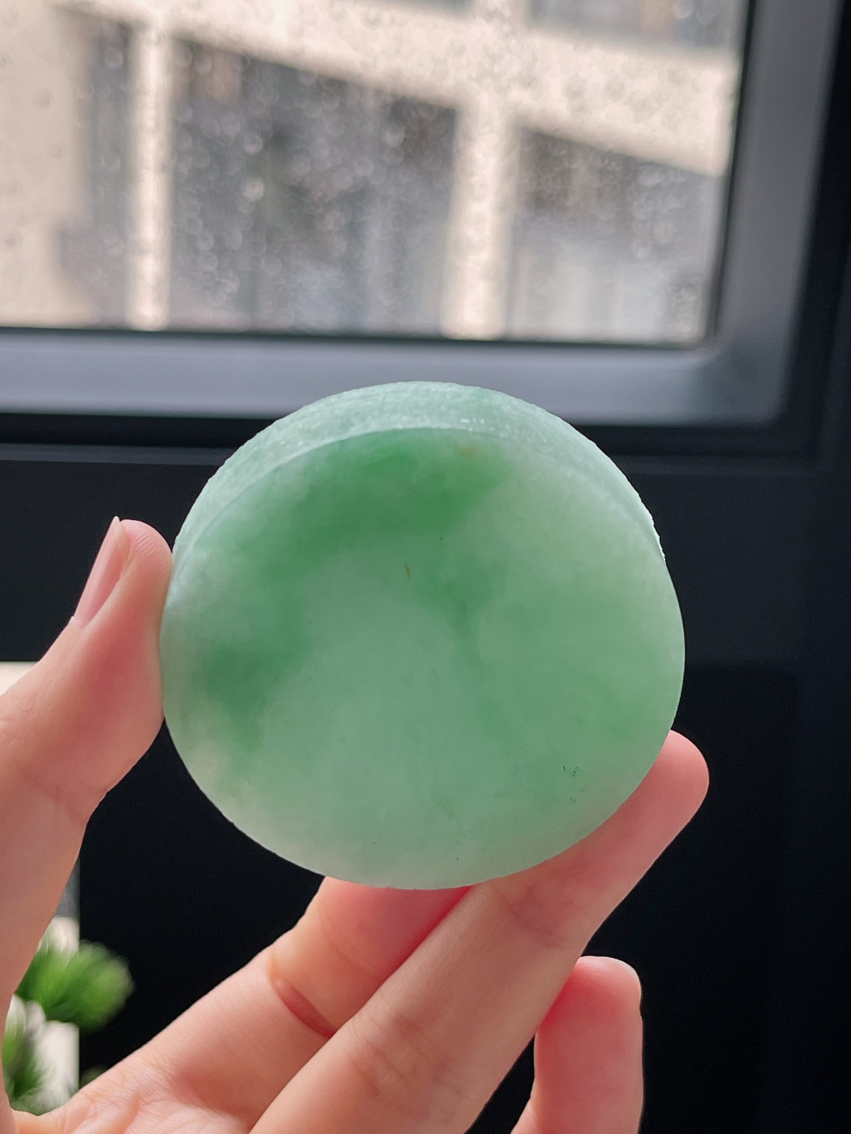 翡翠果绿镯心
