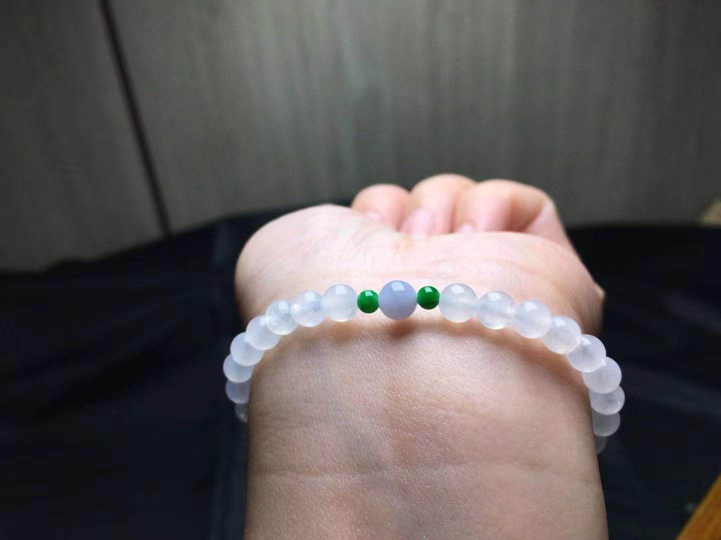 ️ 冰种手链，卡5.5～5.3mm，32颗，种好，玉质细腻，均匀，通透，颗颗精选