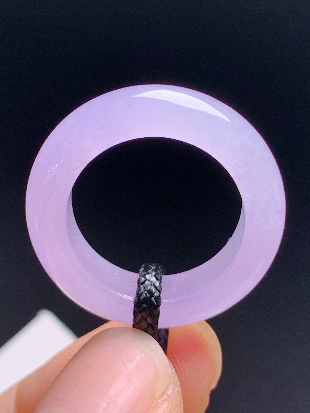 冰粉紫指环戒圈，冰透粉紫胶感充盈，温柔雅致，裸石24.8-6.1-4，圈口14 010626