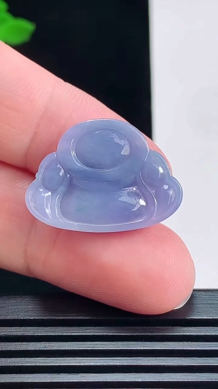 天然A货翡翠紫罗兰佛公镶嵌件，尺寸18-25-5 重量:3.43g
7月12日