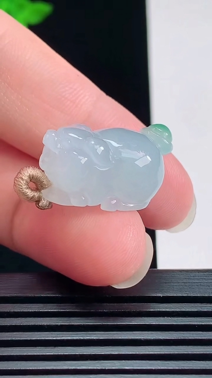 天然A货翡翠生肖猪吊坠，尺寸22.5-13-12.6 重量:8.05g
7月22日