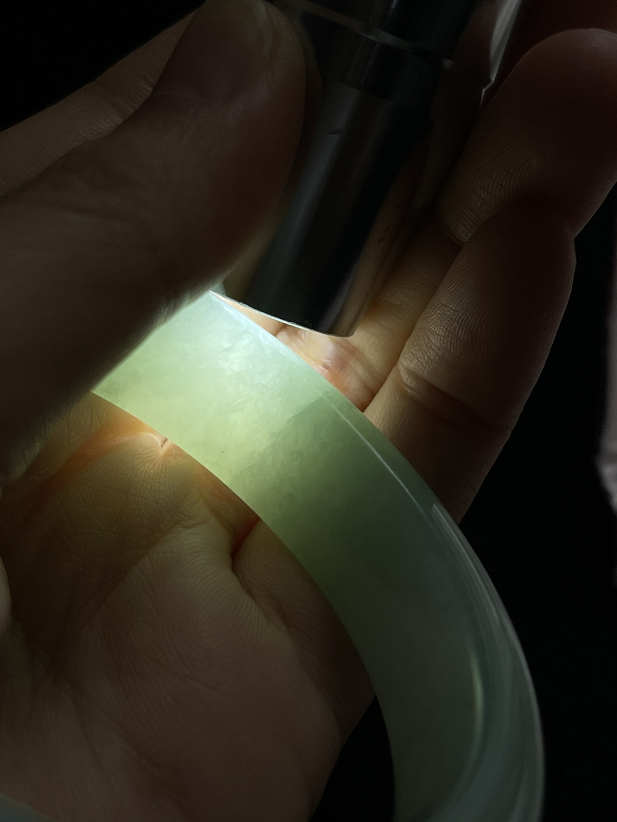 圈口58.8，冰糯种湖水绿翡翠正圈手镯