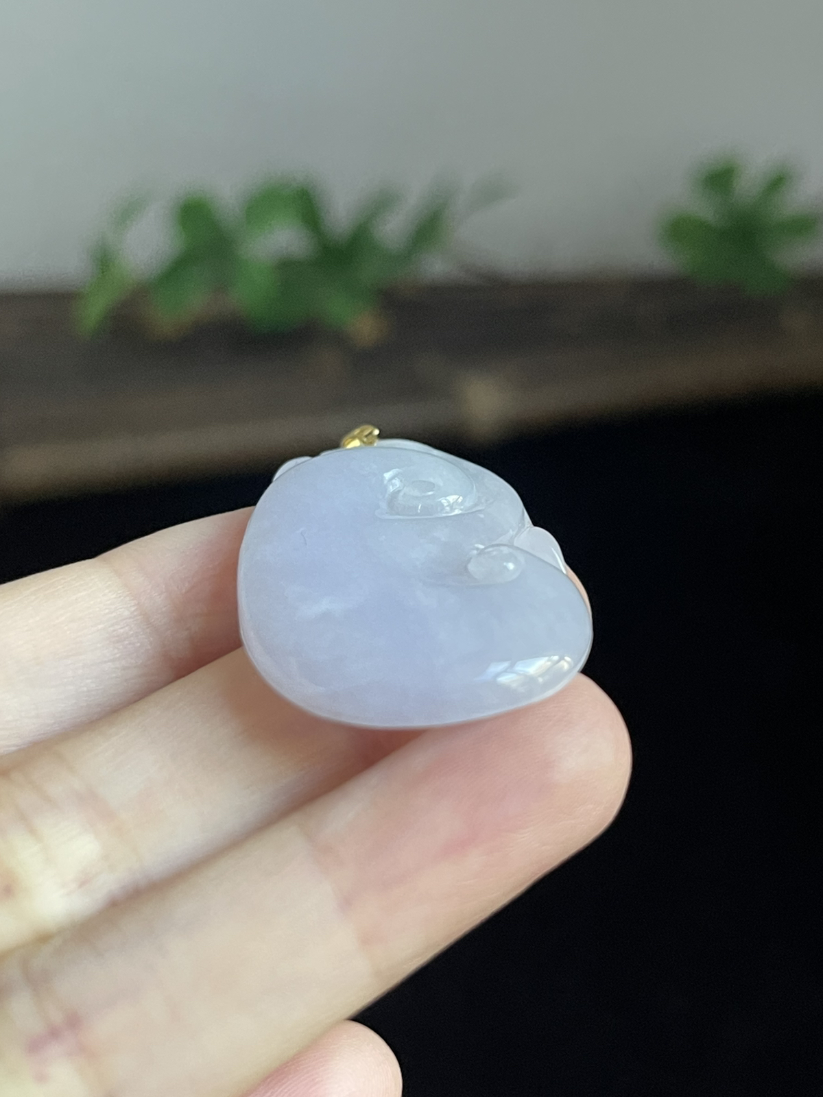 翡翠如意，印记：G18K