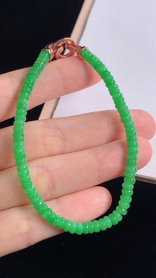 冰绿手链，尺寸:4.1-2.3mm 28