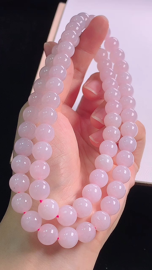 冰紫项链，尺寸:9.6-9.6mm 28