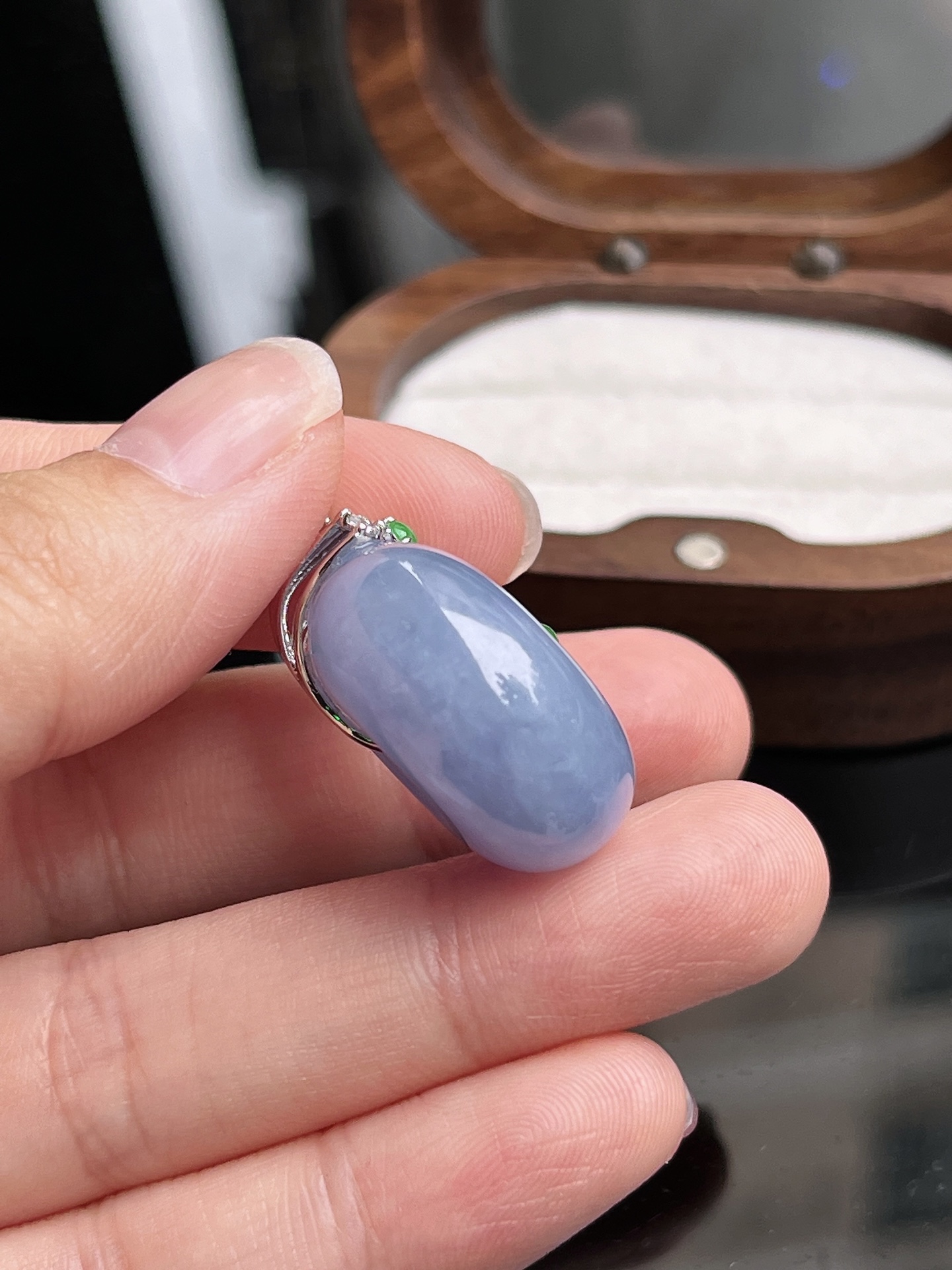 ️ 天然翡翠 平安扣吊坠 裸石尺寸22.6-11.6mm