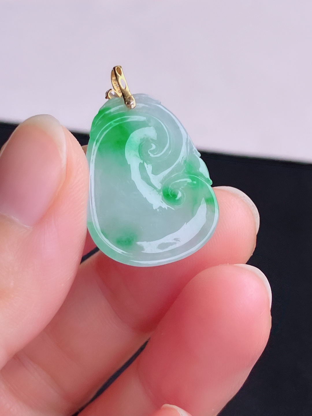 ️翠绿小如意，色美清爽，尺寸30.5/28/19/5.3/自然光实拍