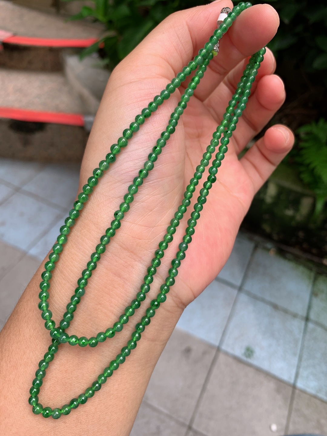 ️ 3.6mm200颗冰绿项链