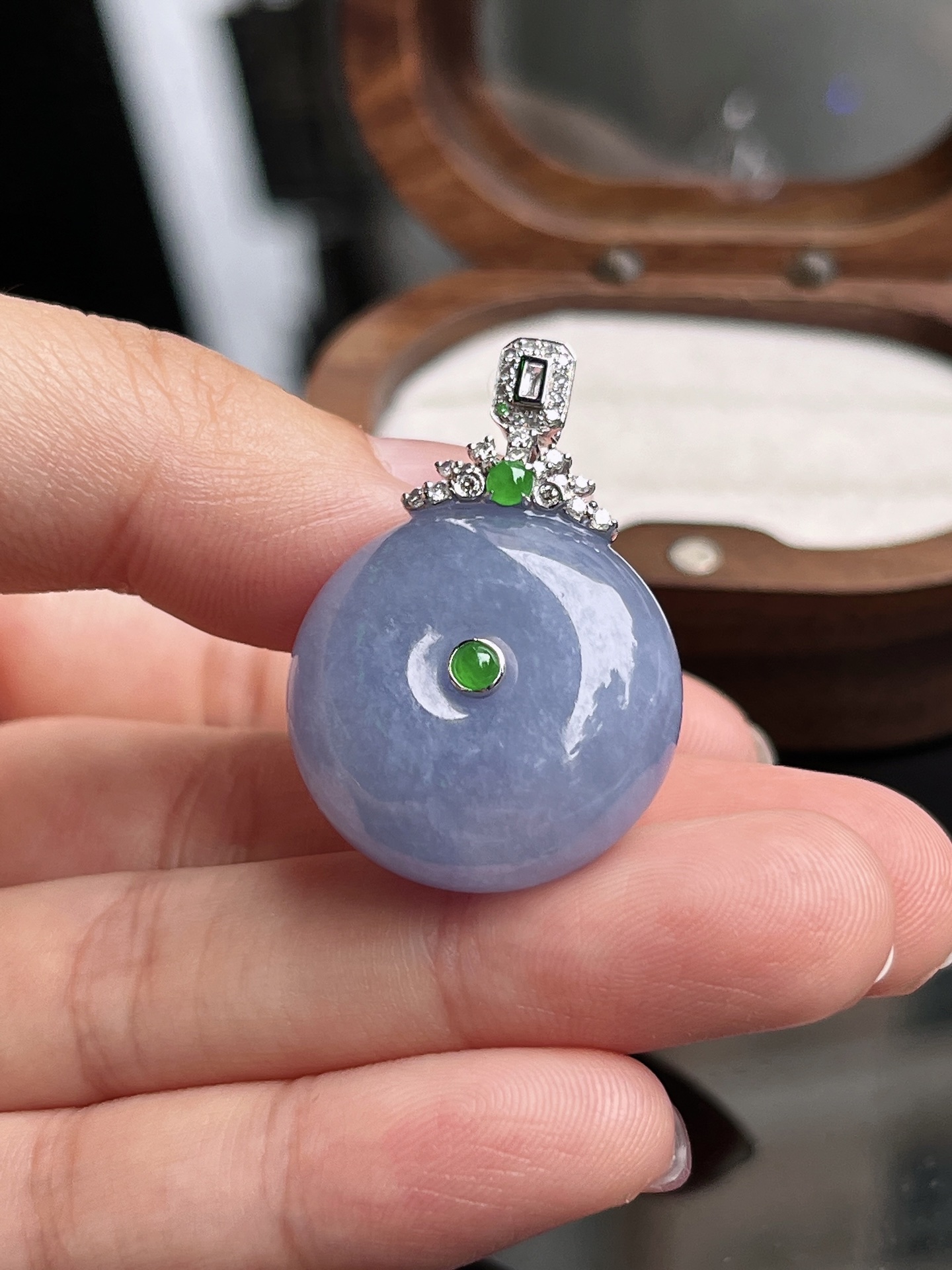 ️ 天然翡翠 平安扣吊坠 裸石尺寸22.6-11.6mm