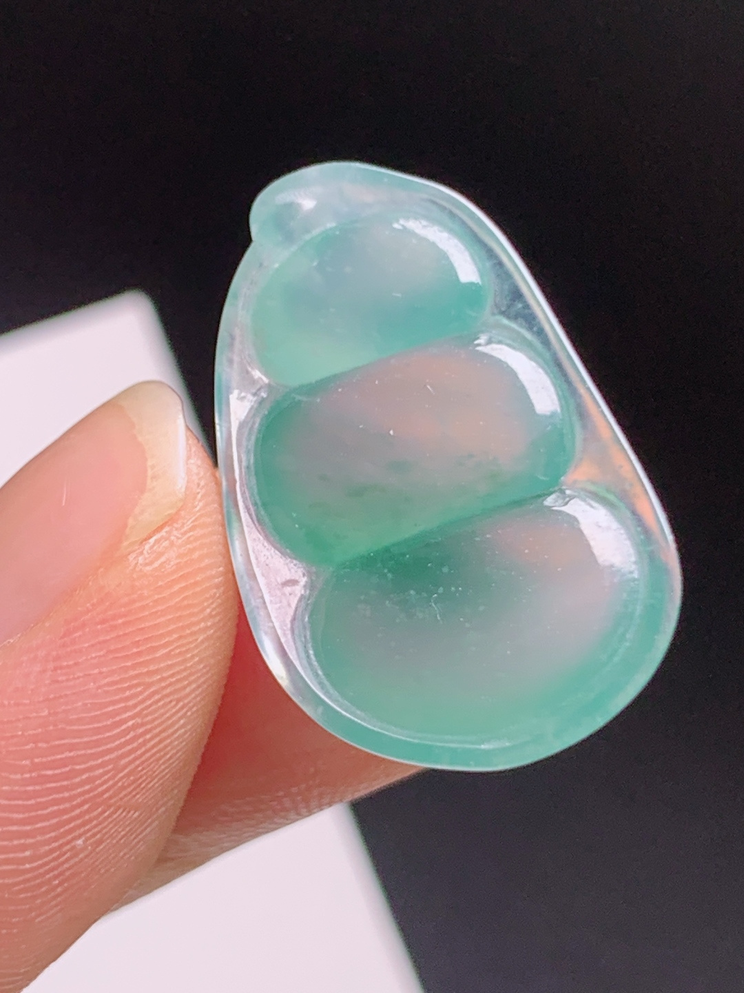 冰飘花福豆裸石，湖水底色干净通透，豆型圆润四季平安 510629