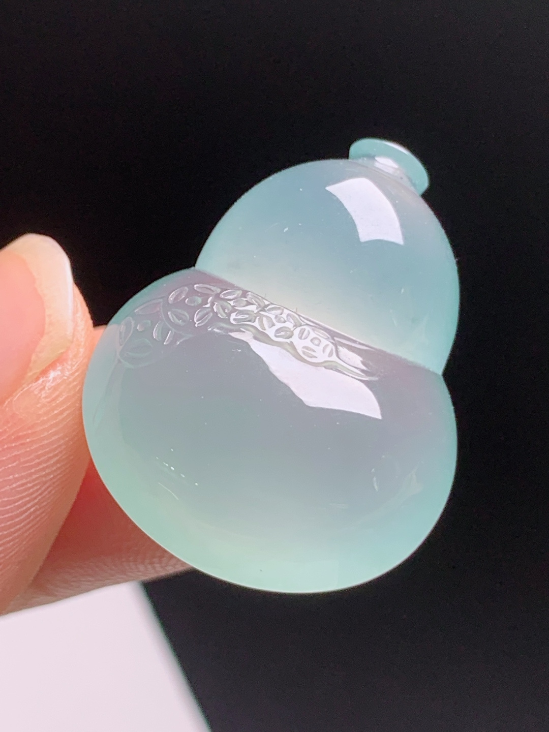 ️ 冰种葫芦裸石，湖水底色胶润饱满，精工雕刻福禄绵长 裸石26.9-20.6-9.3 5106