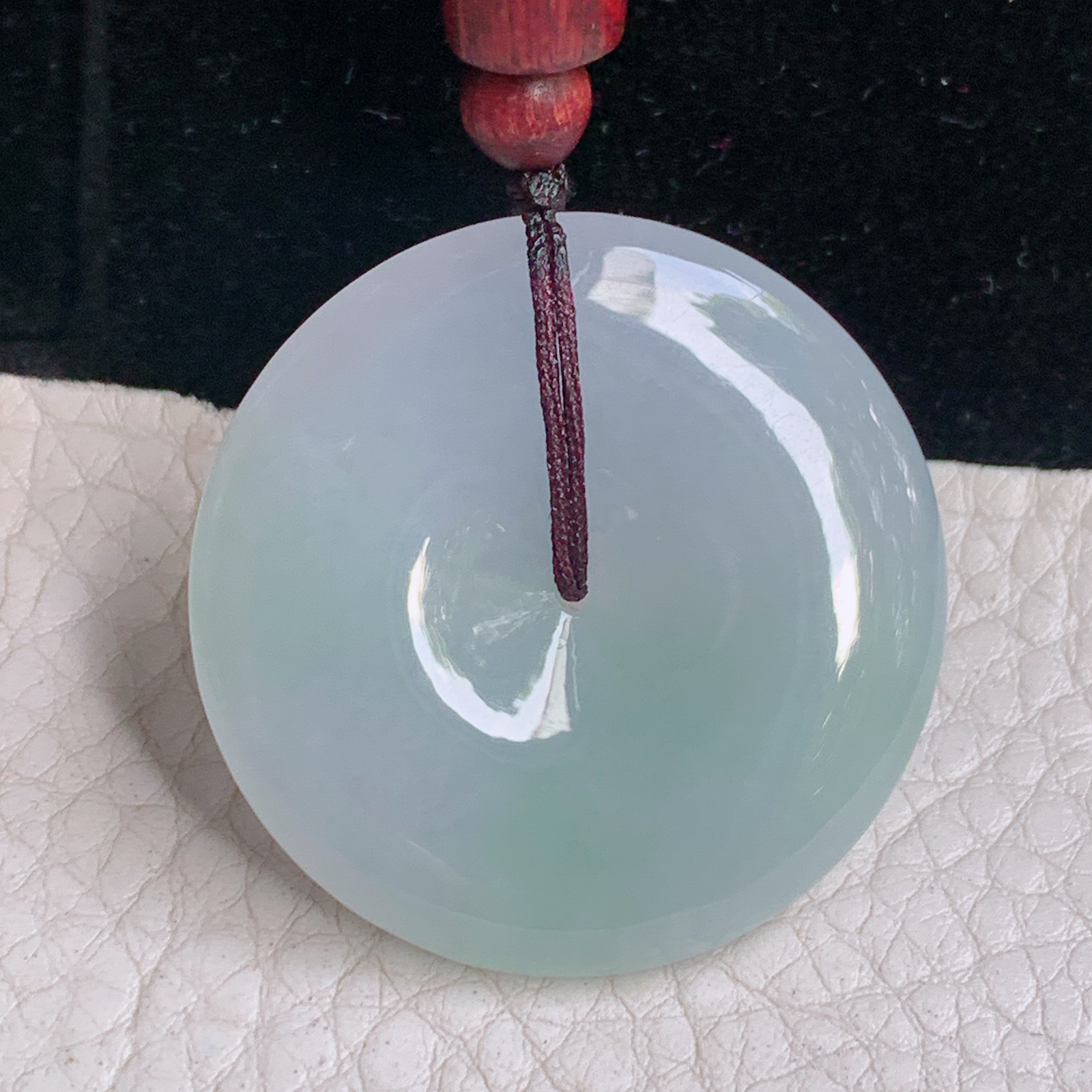 zen实拍35*5.8缅甸翡翠a货精雕清新饱满平安扣 玉扣玉吊坠 玉挂件