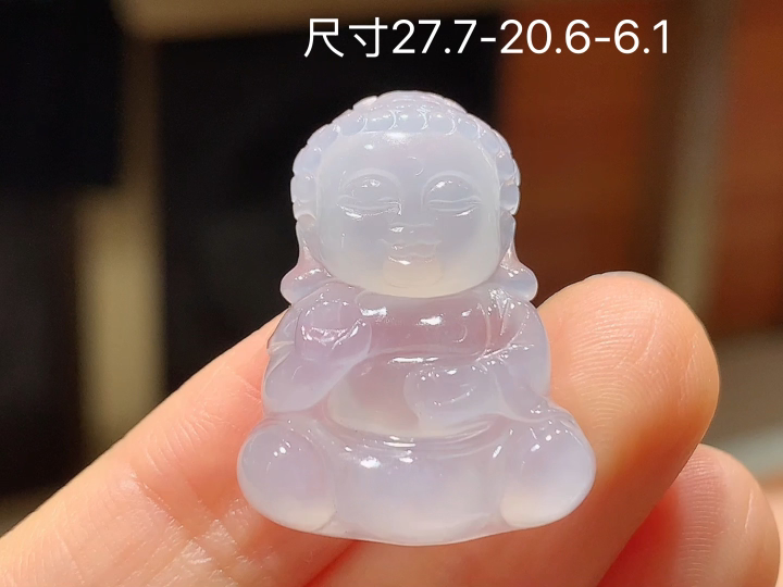 冰种宝宝佛 无裂 尺寸，27.7-20.6-6.1