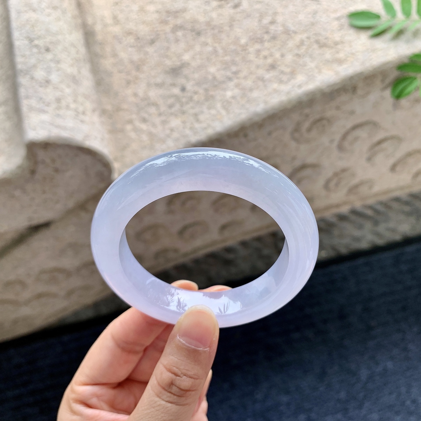正圈 圈口52/12.3/9.7 编码GL070251 描述冰糯粉紫，水润，种老，细腻，无裂