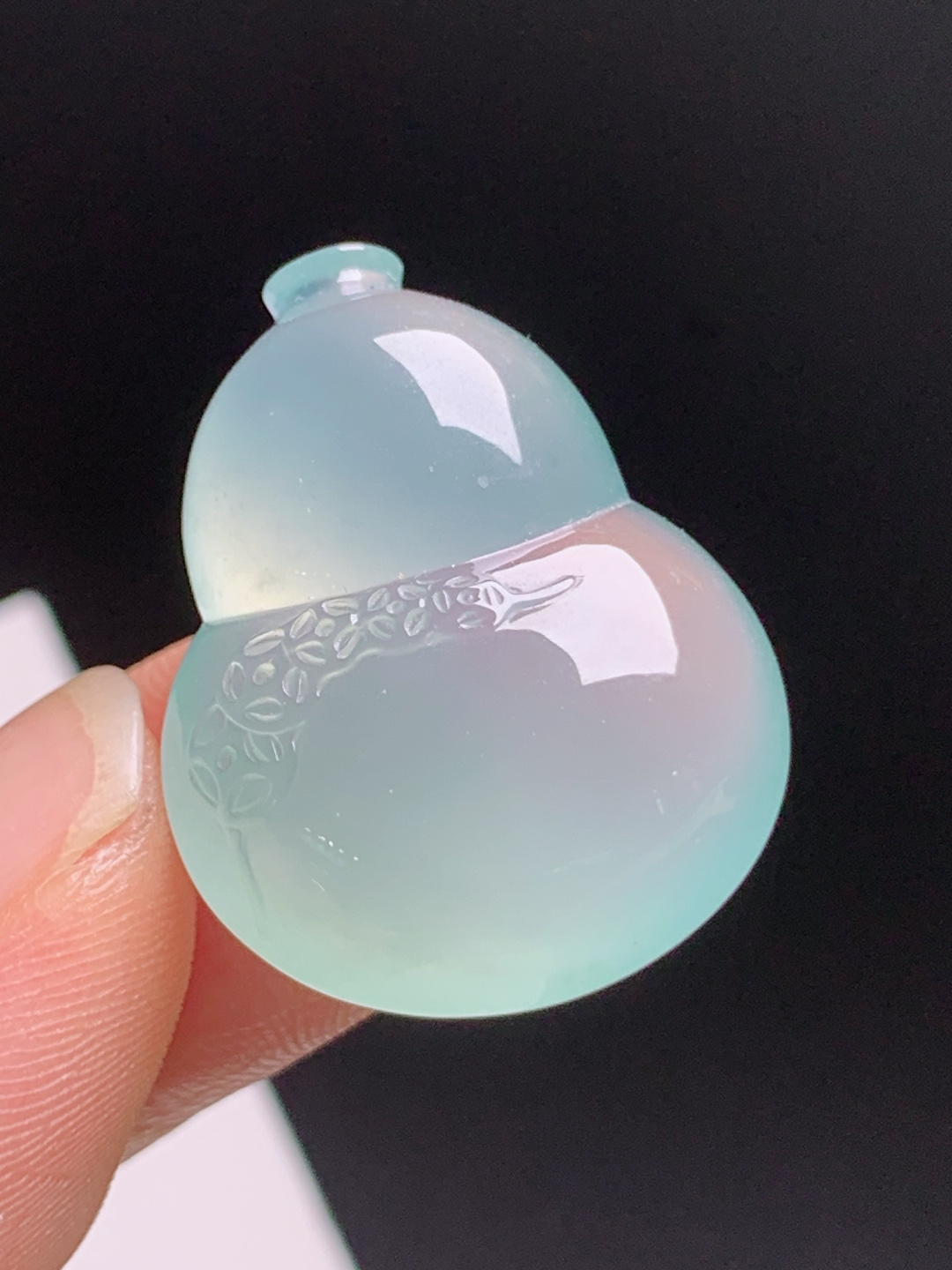 ️ 冰种葫芦裸石，湖水底色胶润饱满，精工雕刻福禄绵长 裸石26.9-20.6-9.3 5106